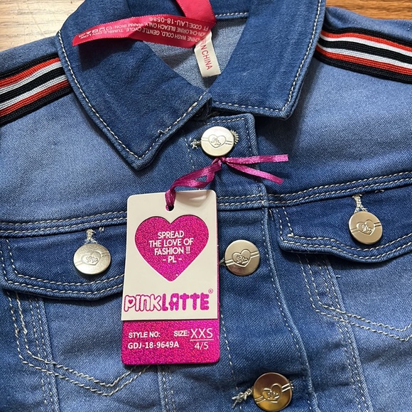 Pink Latte Jean Jacket Size 4/5 NWT - Picture 2 of 5